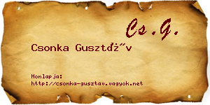 Csonka Gusztáv névjegykártya