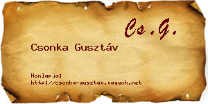 Csonka Gusztáv névjegykártya