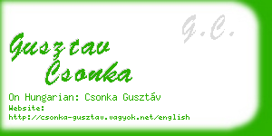 gusztav csonka business card